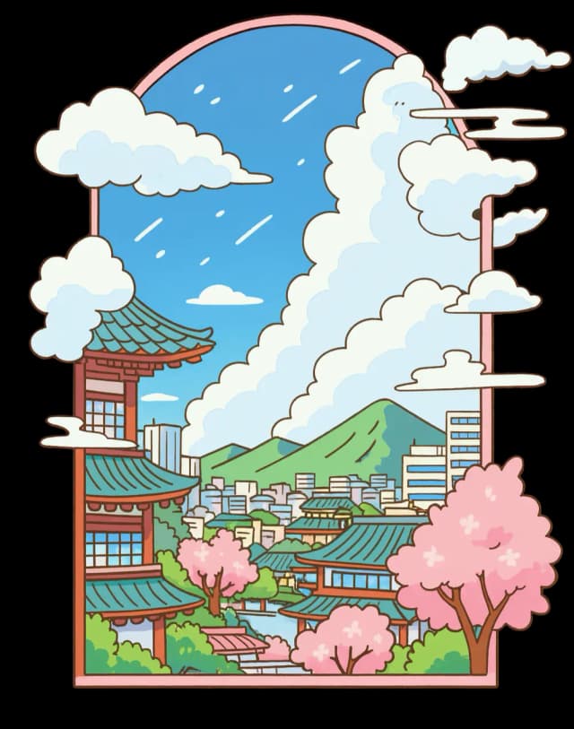 Language learning illustration